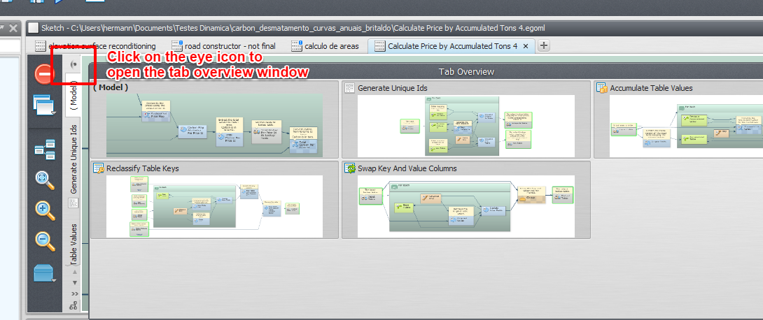 Navigating between local submodels