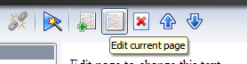 Edit page icon