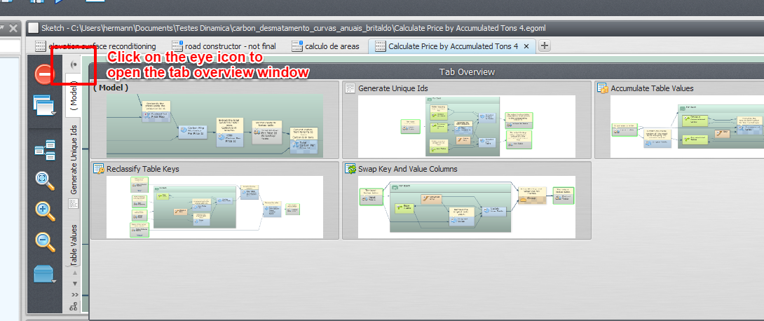 Navigating between local submodels Navigating between local submodels